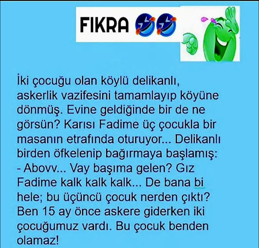 Fadime yine birşeyler karıştırmış :D