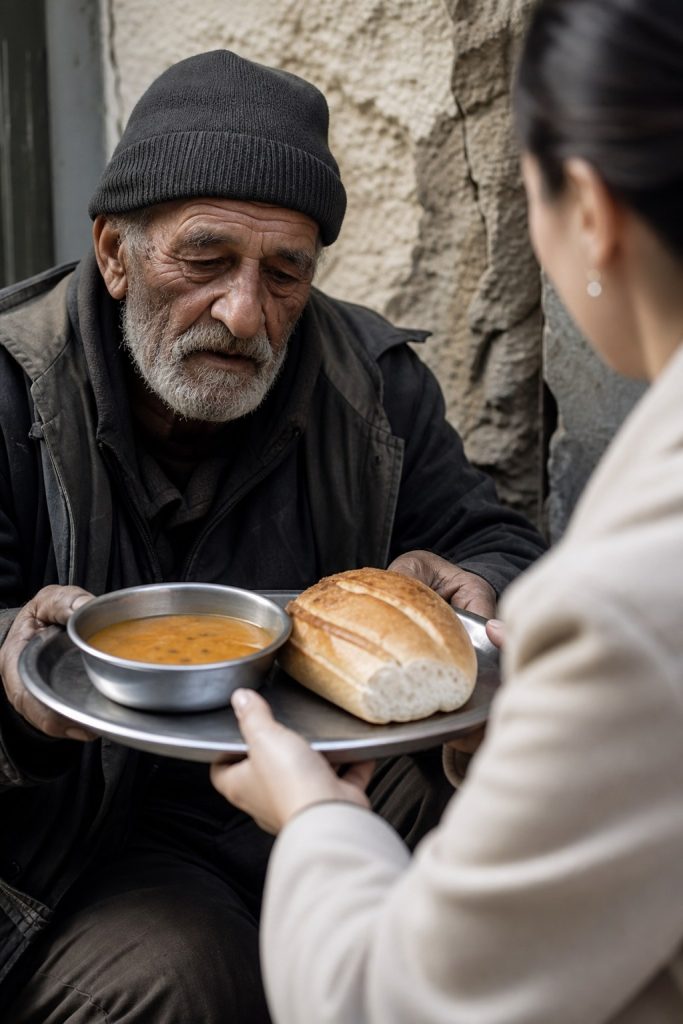 Her sabah bir kase çorba verdiğim kimsesiz adam, bir gün cebinden sararmış bir zarf çıkardı… - Fotoğraf 2