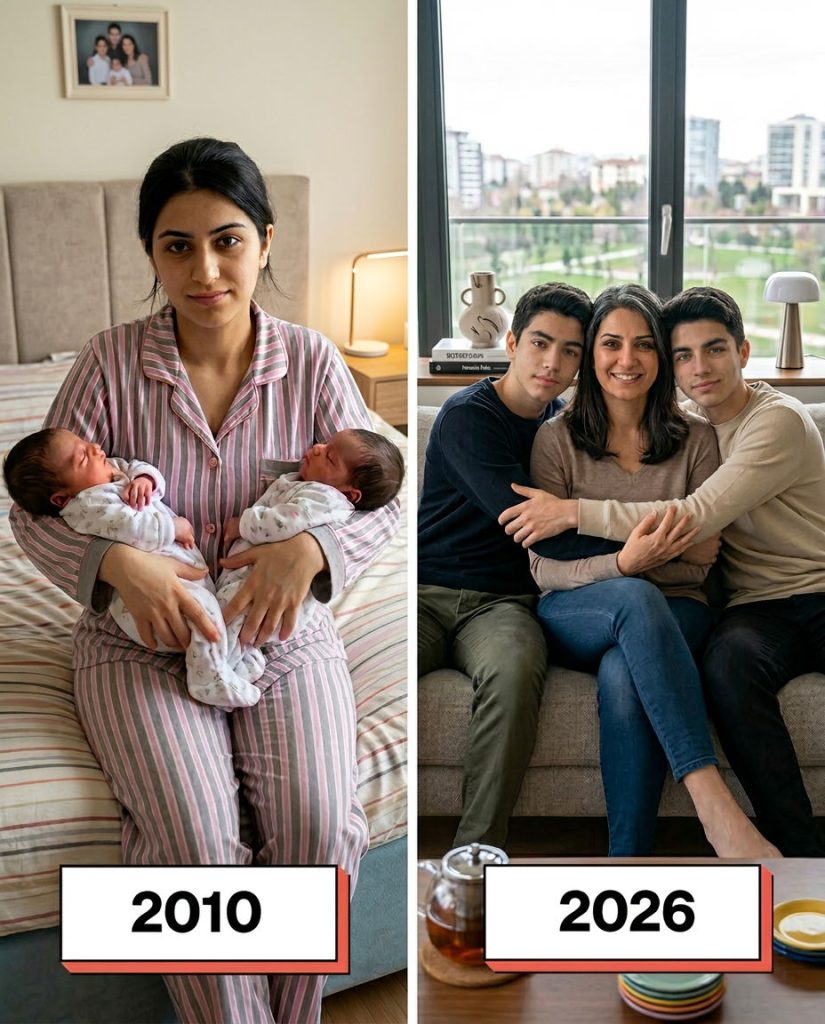 İkiz oğullarımı on yedi yaşımdayken doğurdum.