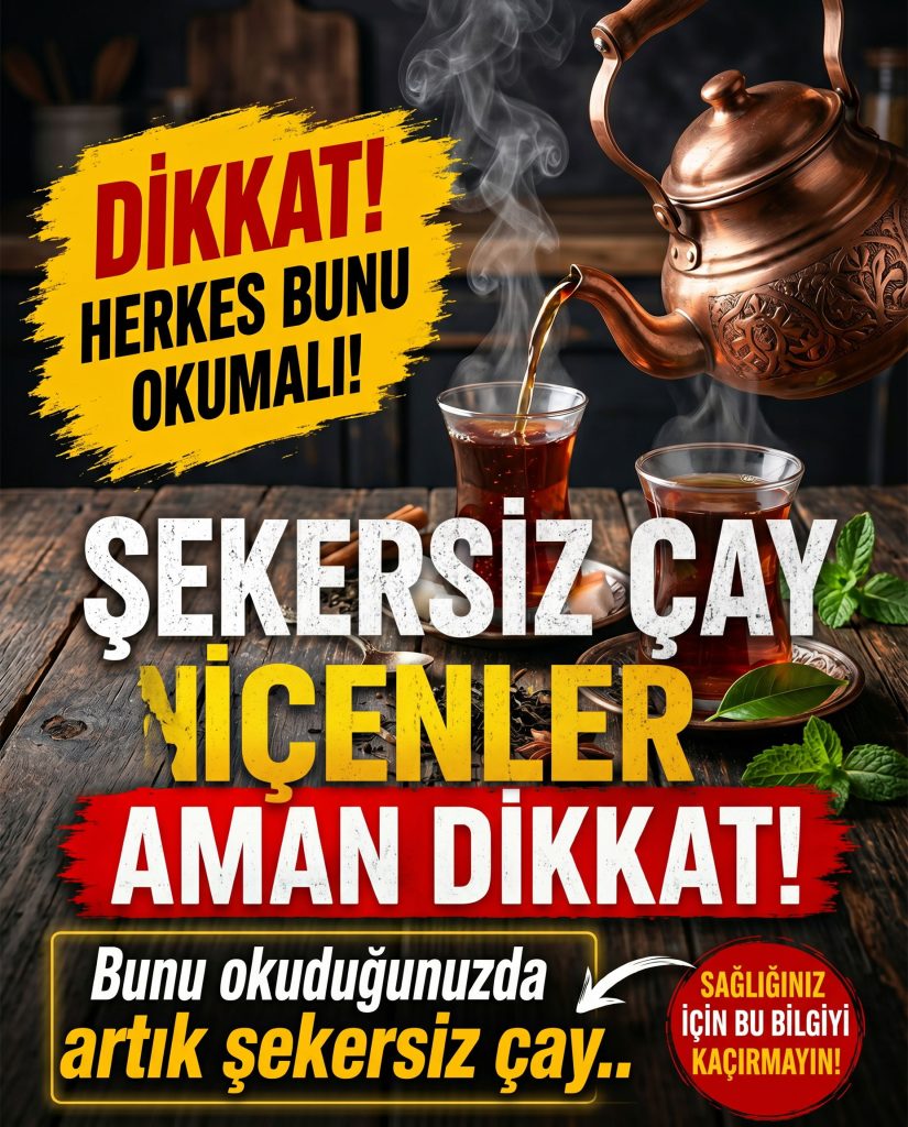 Şekersiz Çay İçenler Dikkat!!