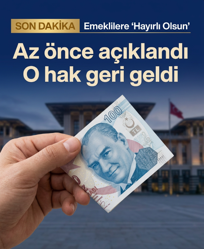 Karar açıklandı emeklilere güzel haber..