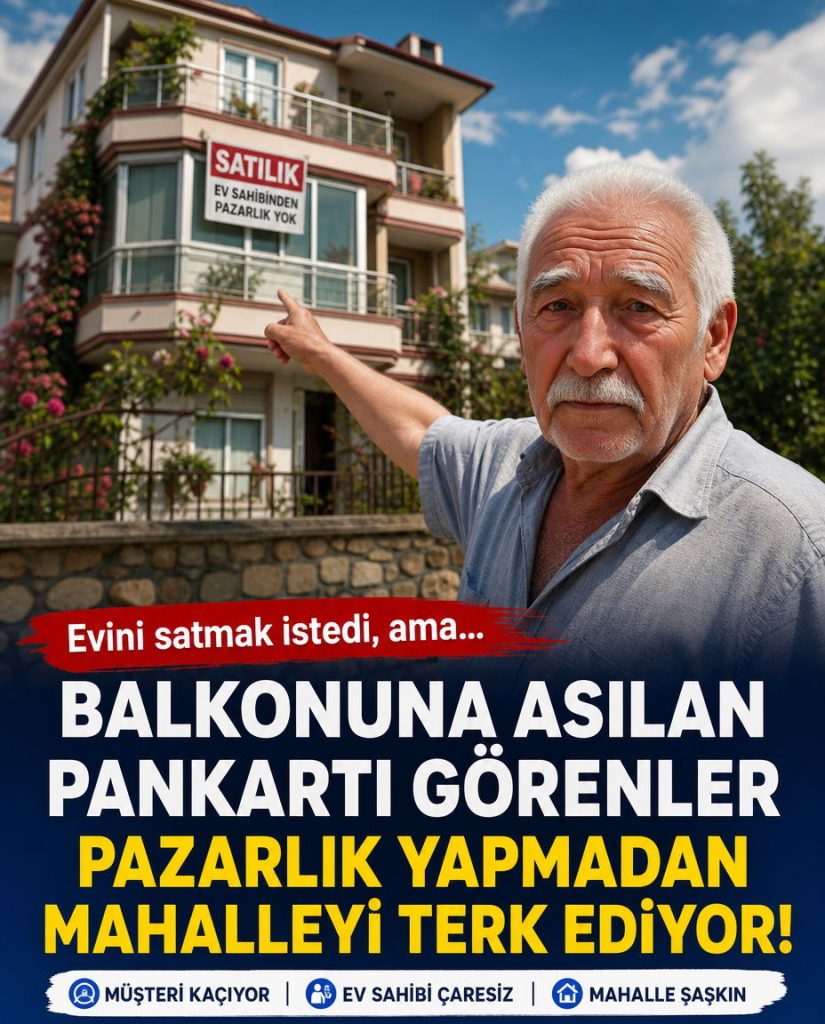 Balkonuna asılan yazıyı görenler vazgeçiyor