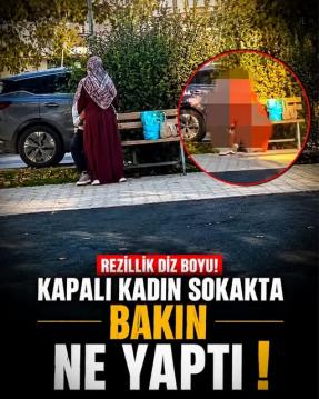 Kapalı kadın sokakta - Fotoğraf 2